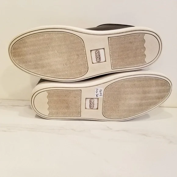 Hugo Boss Parkour Leather Fashion Sneakers Dark Brown Mens Casual Shoes Low Tops - Picture 12 of 12